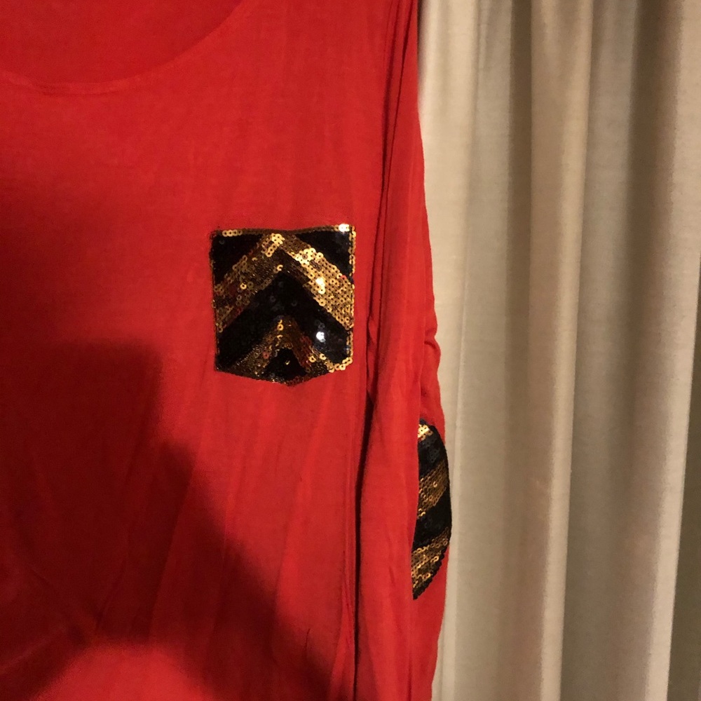 Cute Sequence quarter sleeve shirt